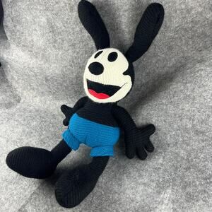 Retro Vintage Disney Parks Oswald The‎ Lucky Rabbit Crochet Knit Plush 18” Doll